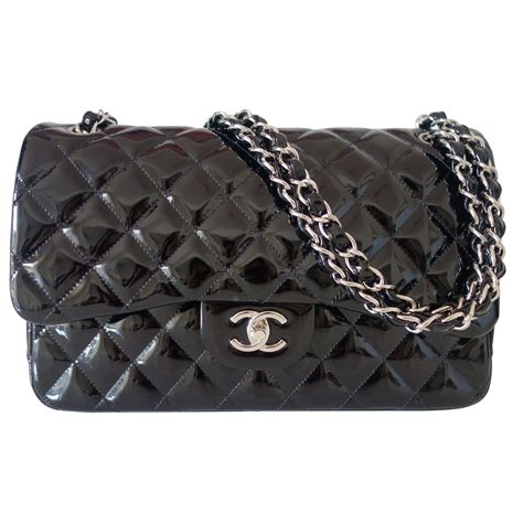 sac chanel vernis noir|Chanel sac boutique.